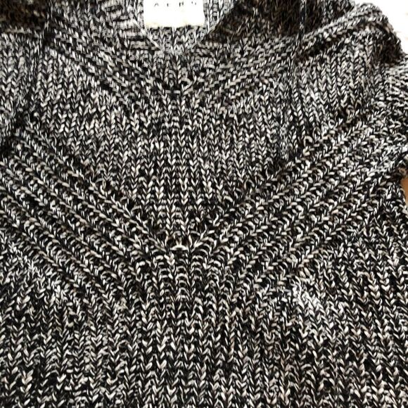 Aeropostale Hooded pullover sweater Black and white knit XS - Picture 6 of 7